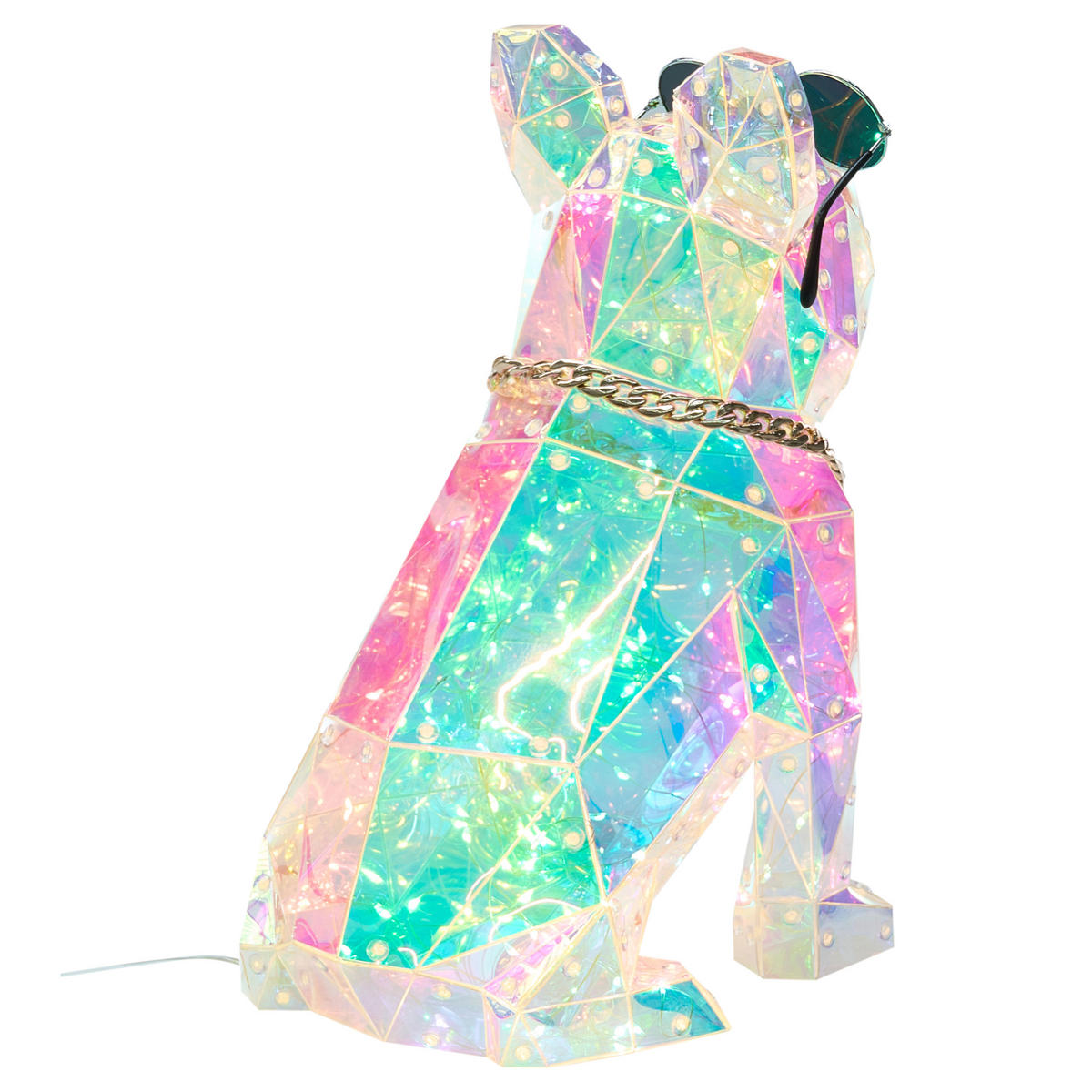LED-DEKORATION Hund Bunt Jonku - Multicolor, Kunststoff (21/22/33cm) - Beliani