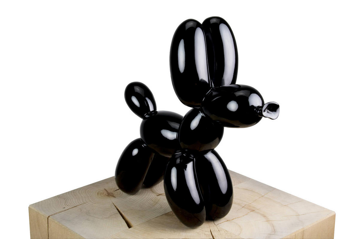 SKULPTUR Schwarz 28/26 cm - Schwarz, Stein (0.95/26/10cm) - KUNSTLOFT