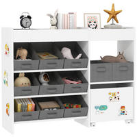 KINDERREGAL DE-17252 11 Aufbewahrungsboxen & Schrankfach Weiß - Weiß, Naturmaterialien (105/80/30cm) - ComfortXL