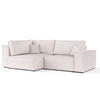 ECKSOFA AVION mit Schlaffunktion Hellbeige im Neve Stoff - Sandfarben/Schwarz, Holz/Holzwerkstoff (253/148cm) - AltaBeds