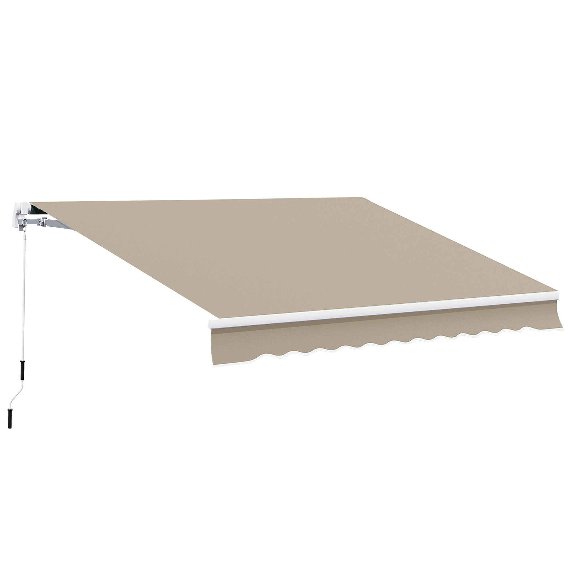 GELENKARMMARKISE, Aluminium, Beige - Beige, Metall (300/160/395cm) - Outsunny