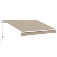 GELENKARMMARKISE, Aluminium, Beige - Beige, Metall (300/160/395cm) - Outsunny