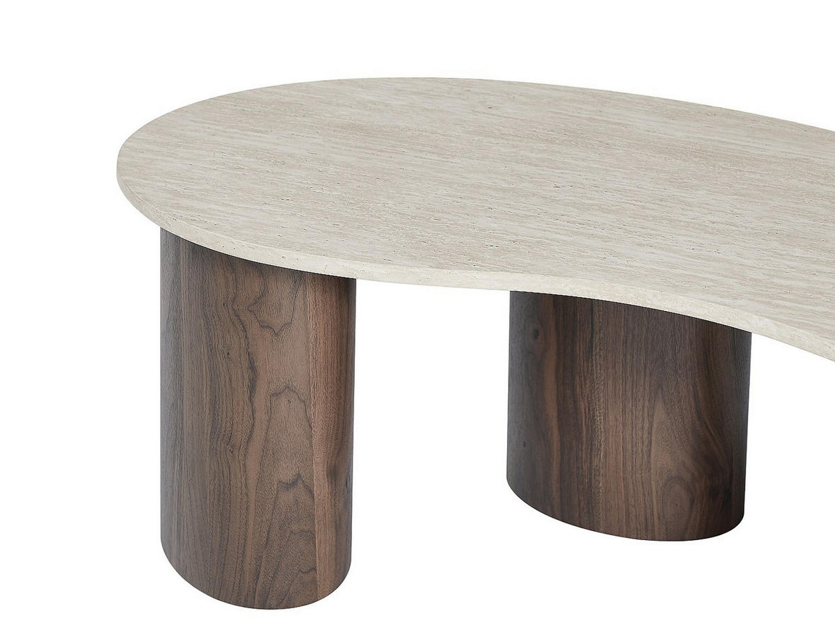 COUCHTTISCH nicht ausziehbar - 120 cmcm x 60 cmcm - Holz, Platte - Naturfarben Dunkel, Beige - ALOZYA - Beige/Naturfarben, Holz (60/120/45cm) - Vente-Unique