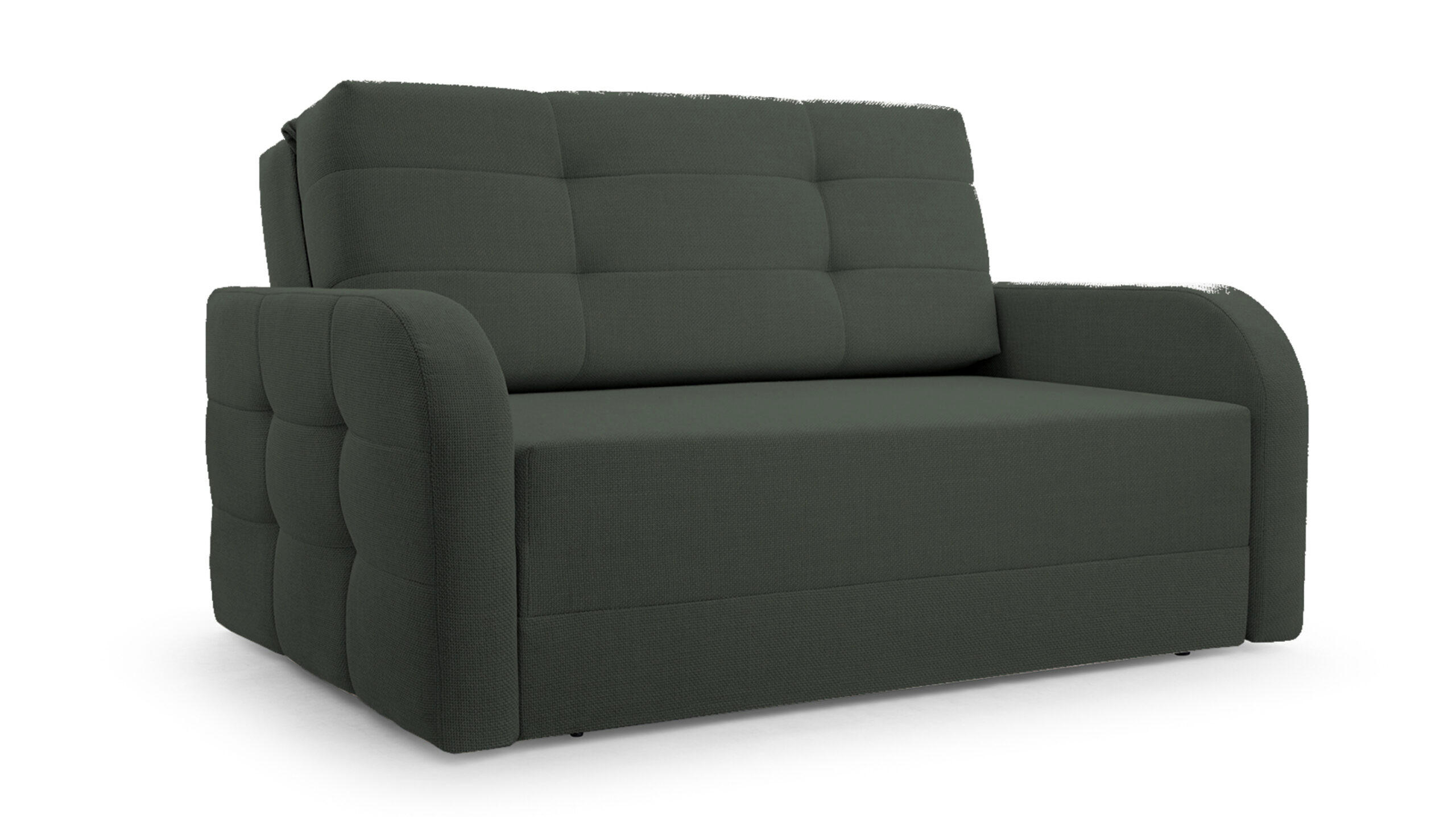 SCHLAFSOFA Porto 120 - Dunkelgrün (BRAGI 78) - Dunkelgrün, Holz (141/90/100cm) - Möblo