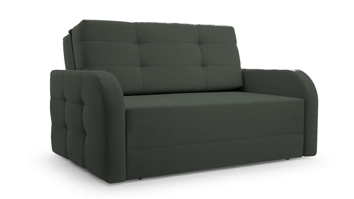 SCHLAFSOFA Porto 120 - Dunkelgrün (BRAGI 78) - Dunkelgrün, Holz (141/90/100cm) - Möblo