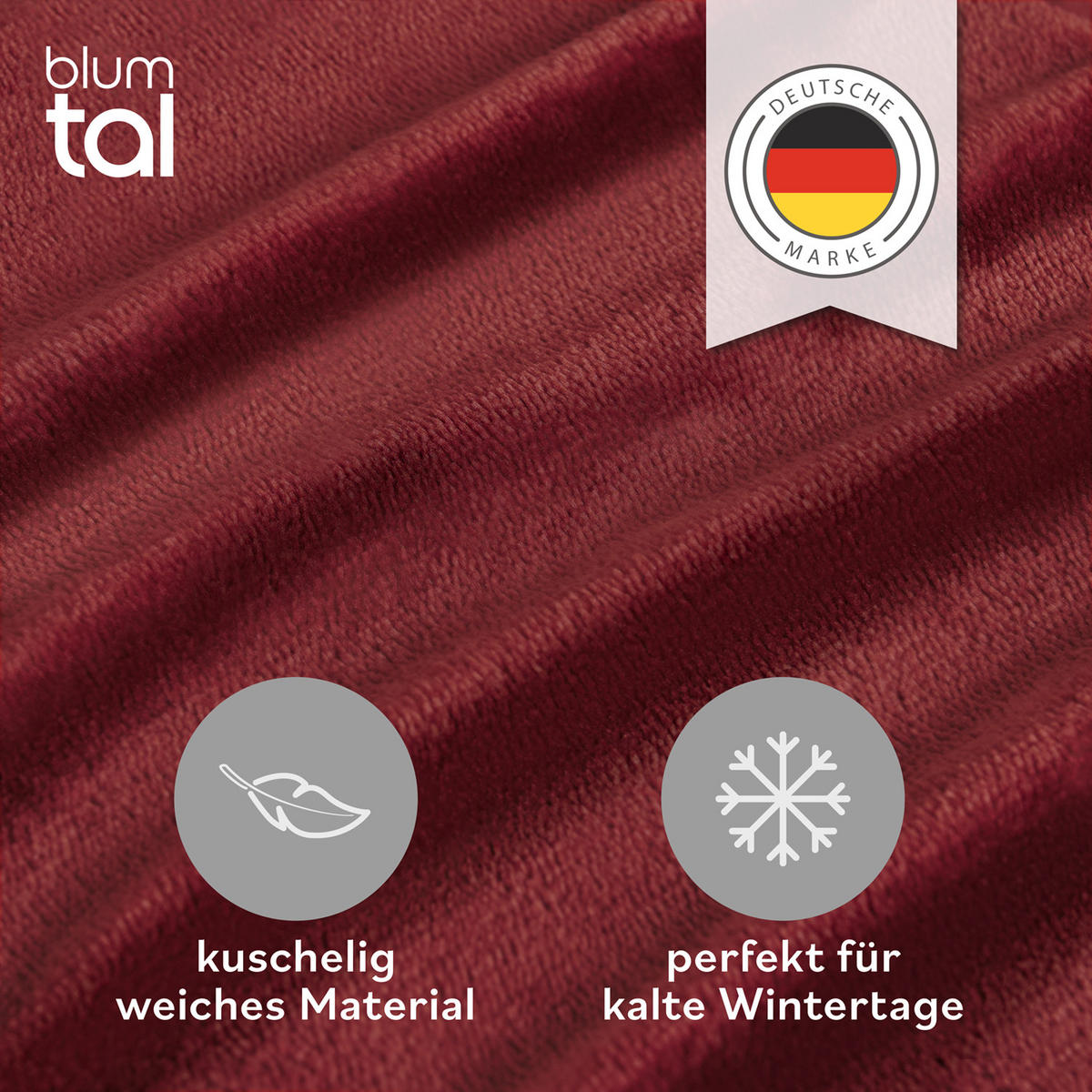 SPANNBETTLAKEN Cashmere Touch 120 x 200 cm Plüsch Rot - Dunkelrot, Textil (200/120cm) - Blumtal