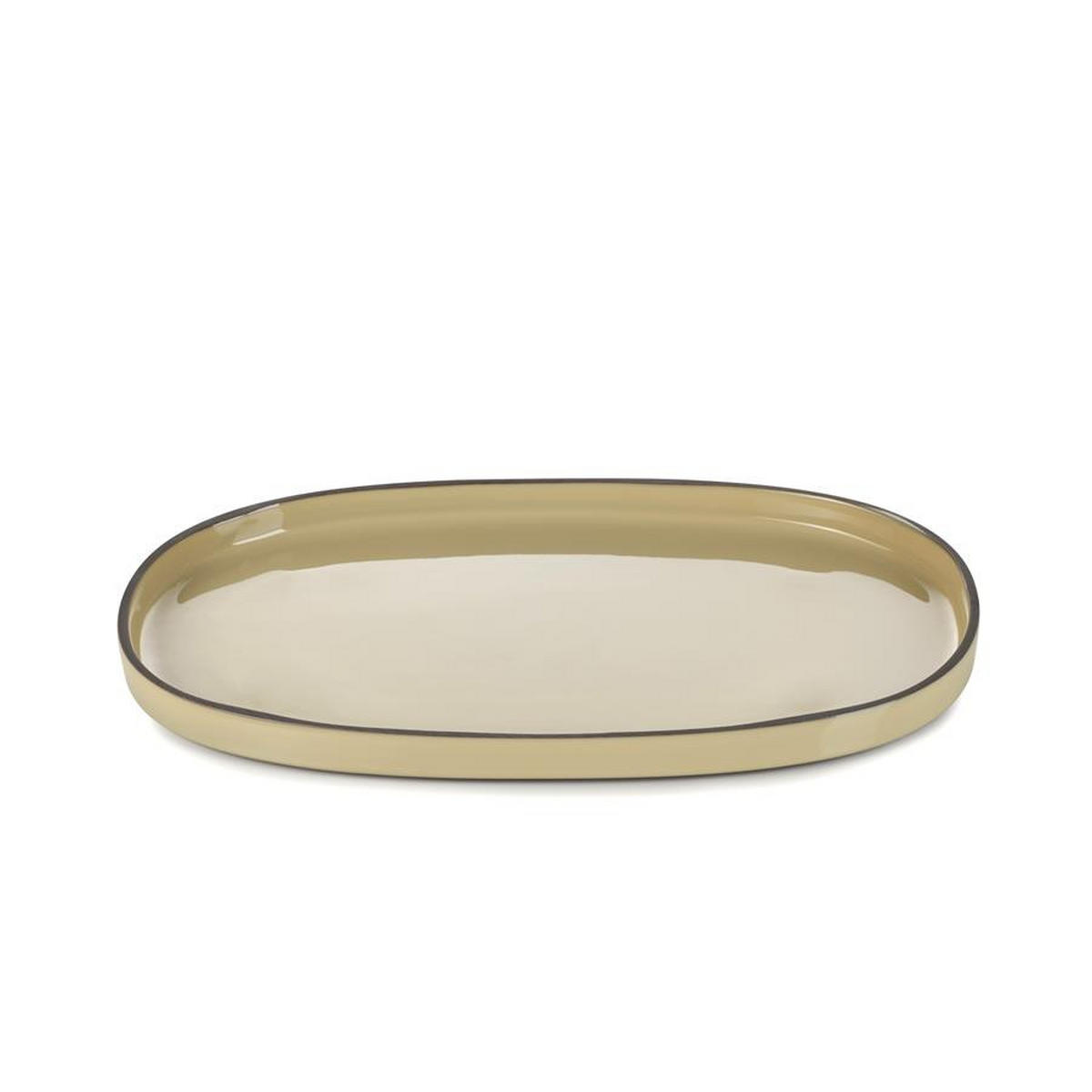 SERVIERTELLER CARACTERE 35,5 cm Muskatnuss - Multicolor, Keramik (21.8/2.5/35.5cm) - Revol Porcelaine France