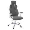 BÜROSTUHL Grau, Weiß - Weiß/Grau, Textil (63/134/92cm) - MCW