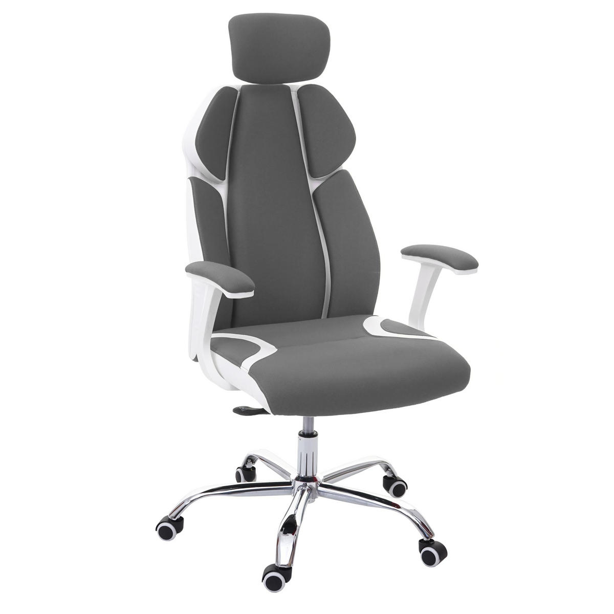 BÜROSTUHL Grau, Weiß - Weiß/Grau, Textil (63/134/92cm) - MCW