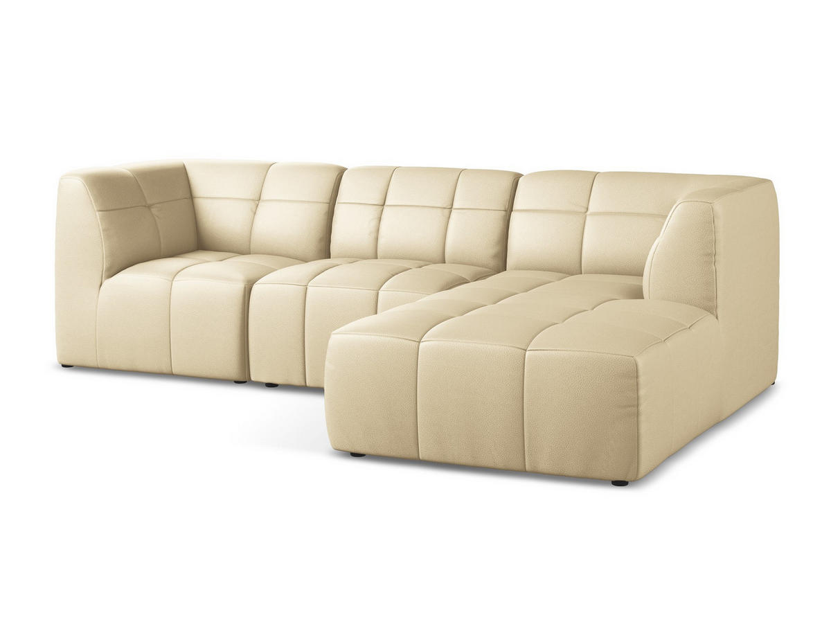 2-SITZER-SOFA Bouclé Stoff Grau - Taupe/Schwarz, Holzwerkstoff/Kunststoff (174/75/94cm) - Makamii