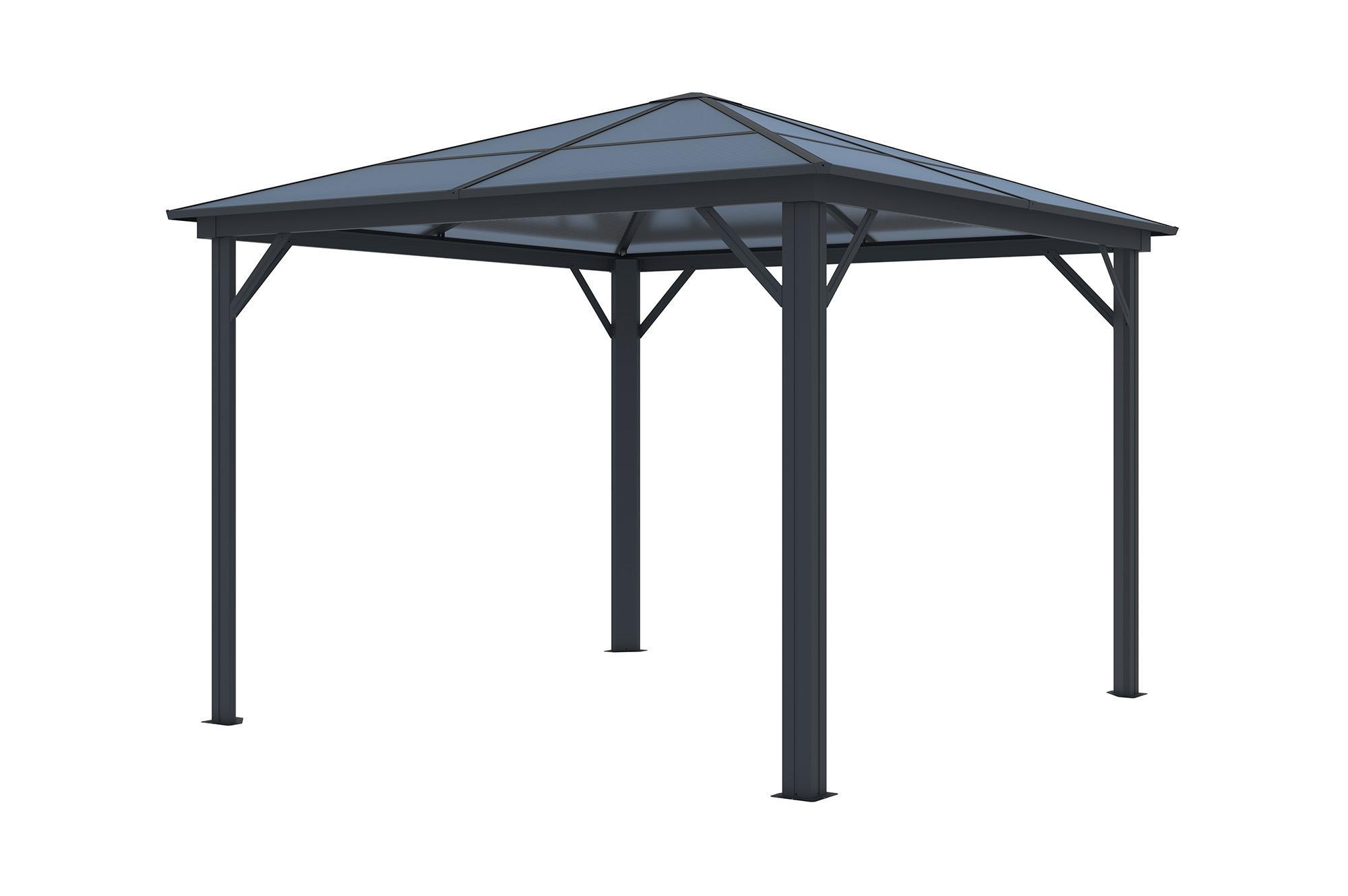 Thumbnail - Cazeboo Pavillon, Grau, Metall, Rechteckig, 300x251x300 cm, Sonnen- & Sichtschutz, Pavillons & Pergolas