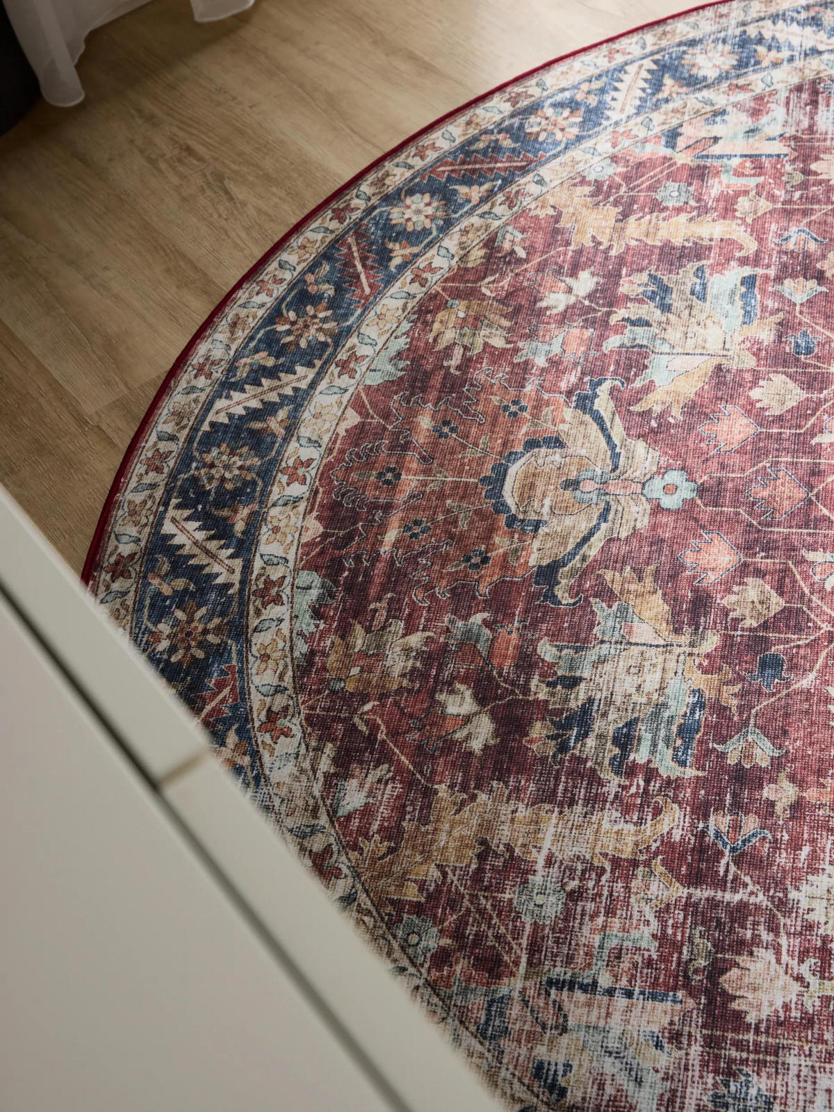 VINTAGE-TEPPICH George waschbar ø 120 cm rund - Multicolor, Kunststoff (120/120cm) - benuta