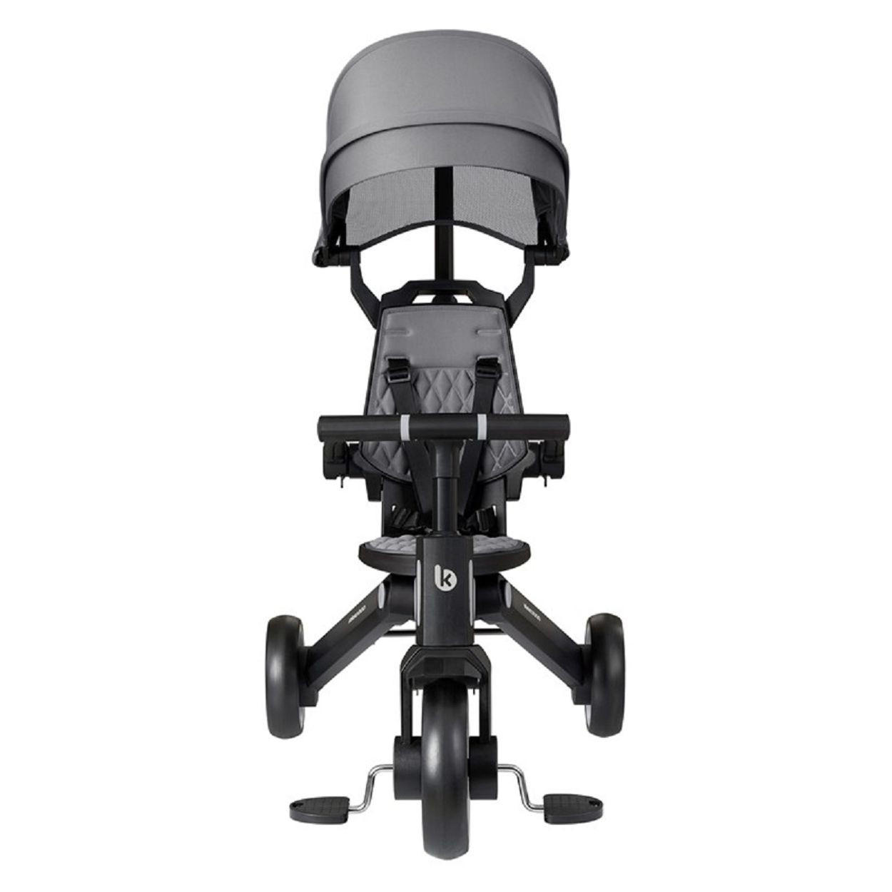 DREIRAD Trix 3 in 1 grau Schiebegriff, Sonnendach faltbar, Gurt - Grau, Metall (95/51/94cm) - Kikka boo
