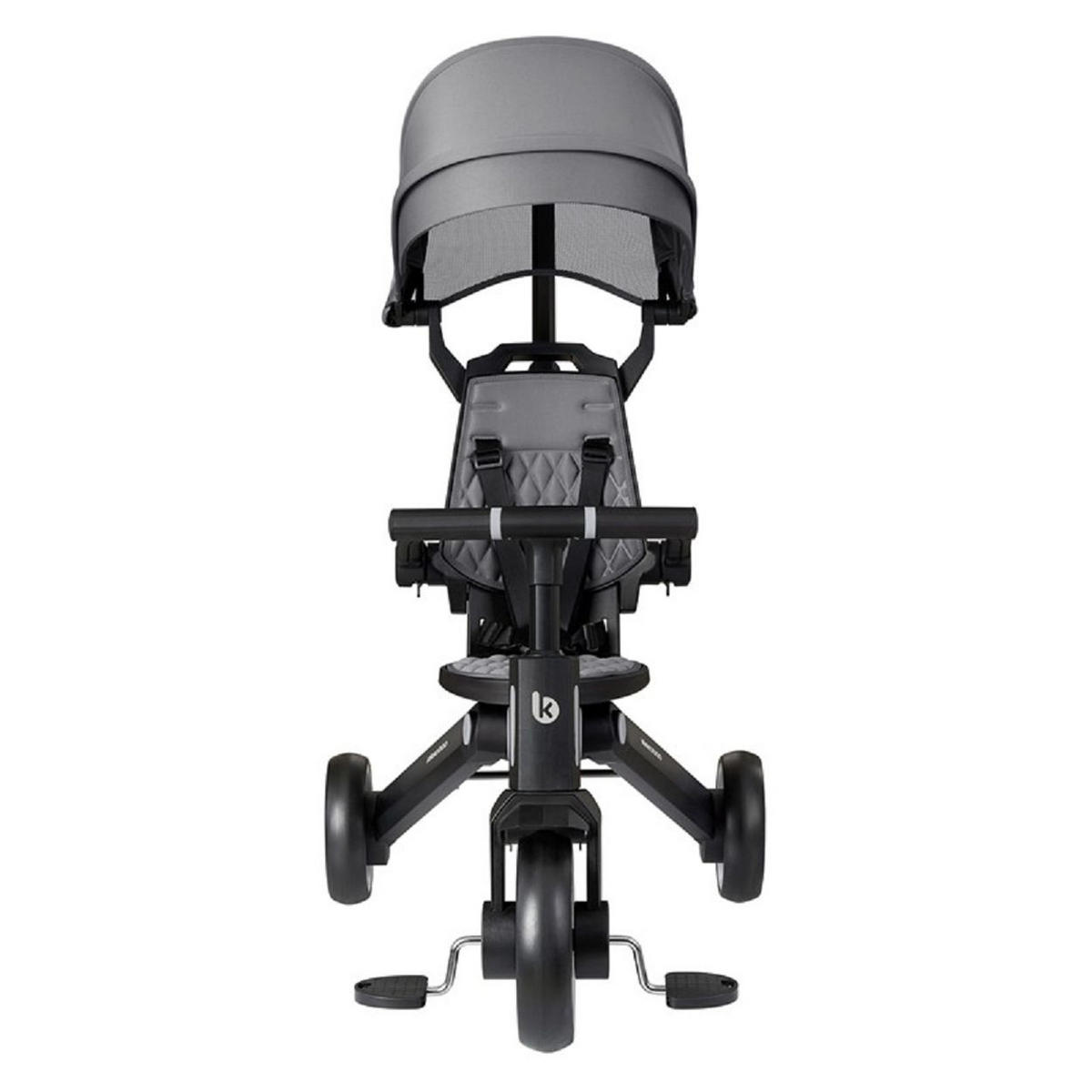DREIRAD Trix 3 in 1 grau Schiebegriff, Sonnendach faltbar, Gurt - Grau, Metall (95/51/94cm) - Kikka boo
