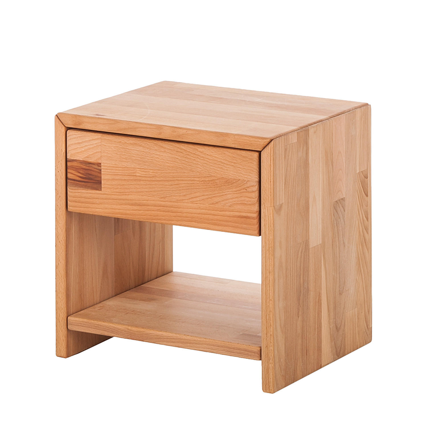 NACHTKOMMODE - Kernbuche - Kernbuche, Holz (40/40/33cm) - home24