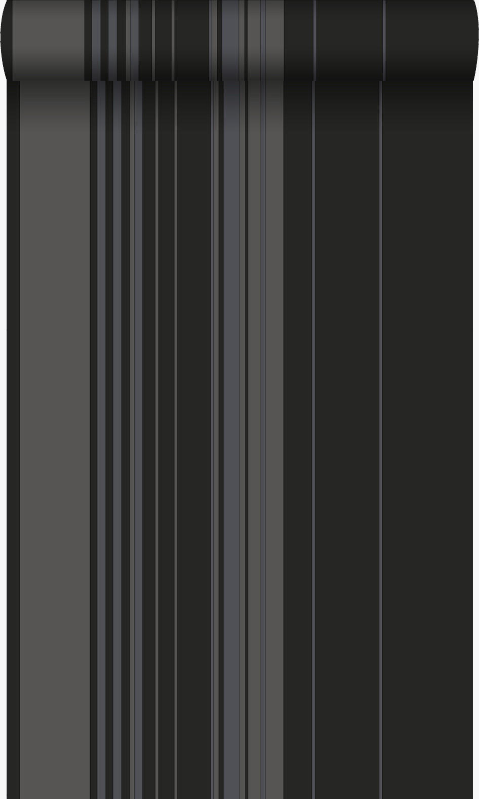 TAPETE Streifen 53 cm x 10.05 m - Schwarz, Papier (53/1000cm) - Origin Wallcoverings