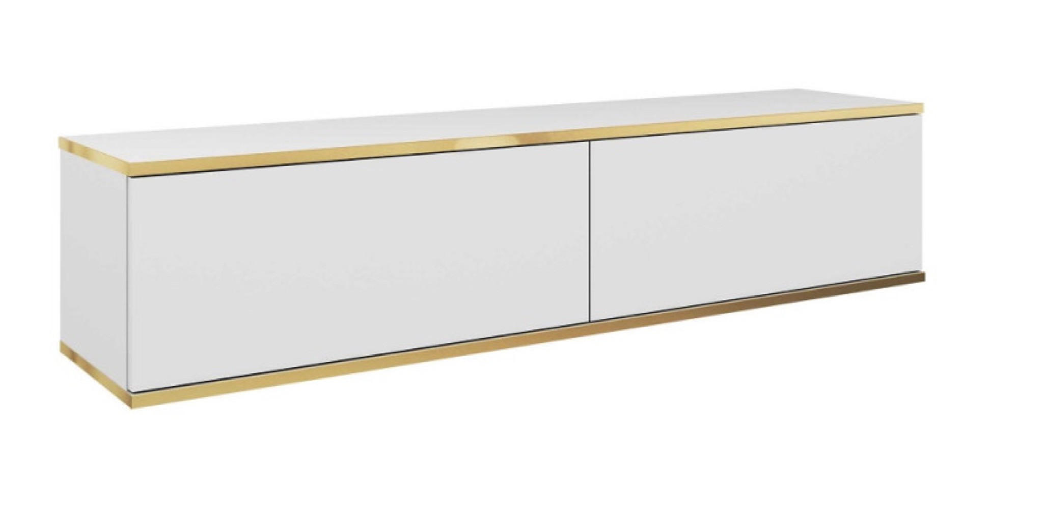 TV-SCHRANK Weiß POLO Hängend Glatte Front 135 cm - Weiß, Holzwerkstoff (135/30/32cm) - Sepro Meble
