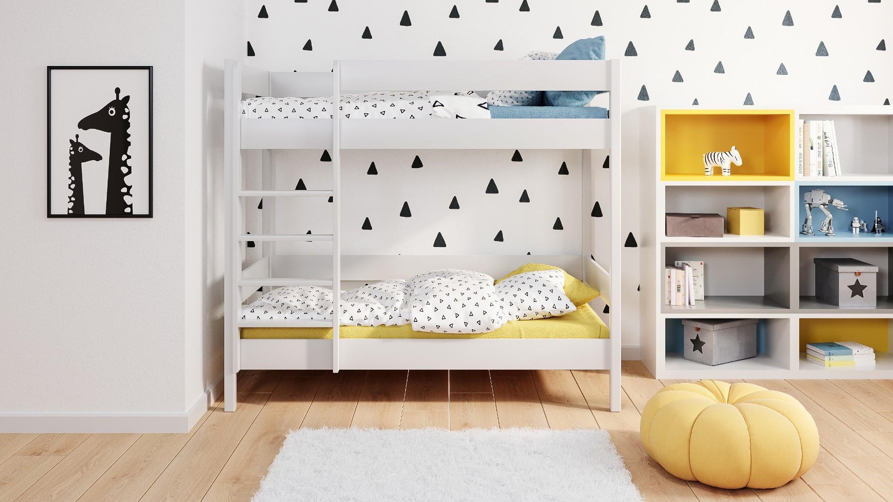 ETAGENBETT Diego 140x70 weiß - Weiß, Holzwerkstoff (70/140cm) - LUKDOM