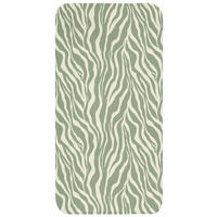 WC PŘEDLOŽKA Zebra - Motiv - zelená 60x120 cm - šalvějově zelená, textil/plast (60/1cm) - OnlyWow