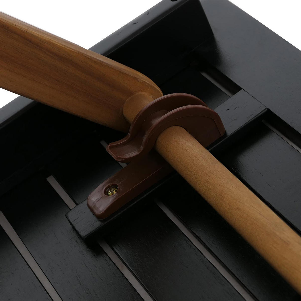 GARTENMÖBEL-SET 2x Stuhl Natur-Schwarz - Schwarz, Holz - PROREGAL
