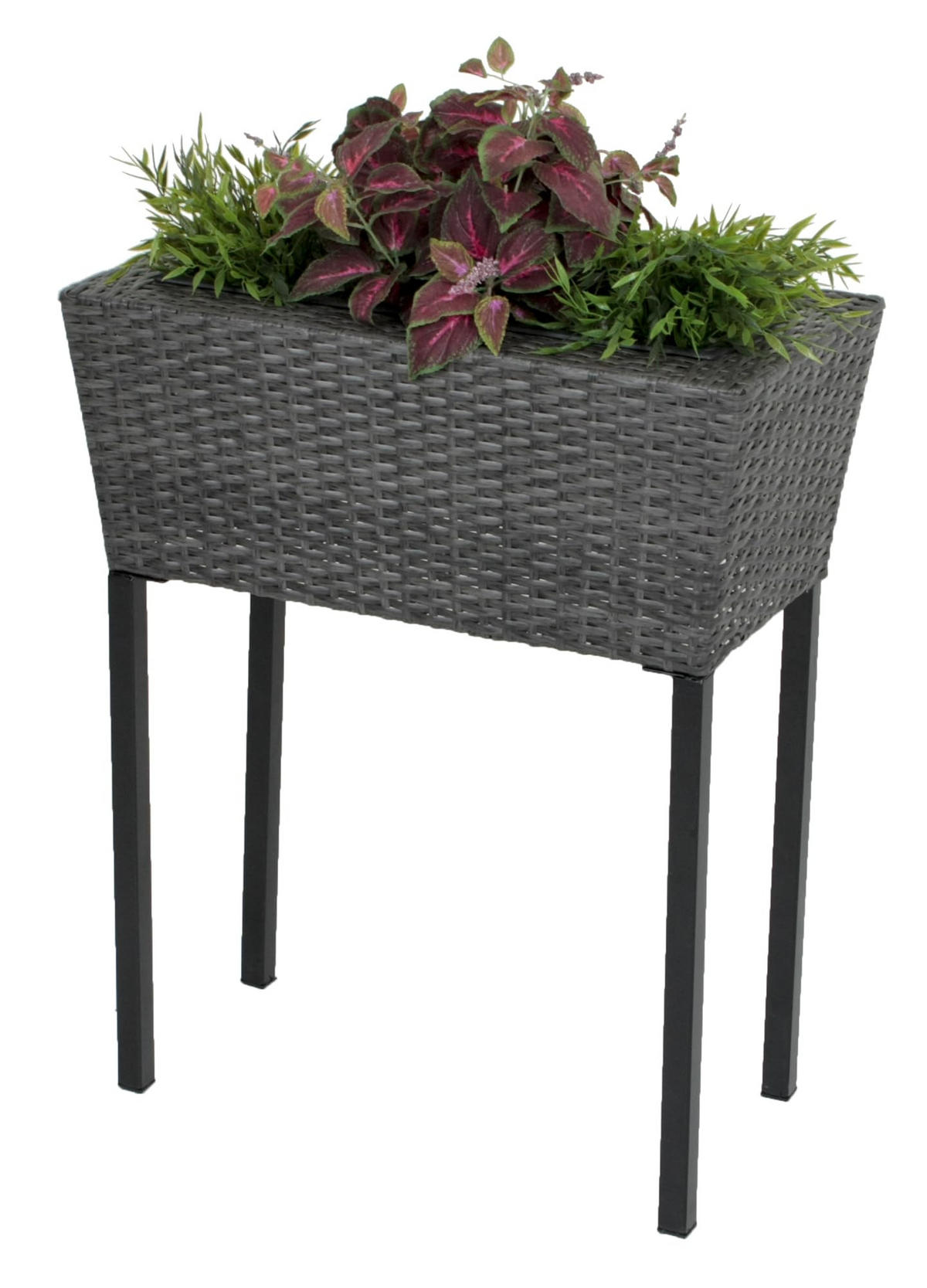 HOCHBEET Bologn 2er Set Dunkelgrau Metall-Hochbeet für Garten - Dunkelgrau, Kunststoff (30/72/60cm) - DELUKE