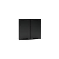 HÄNGESCHRANK W80 - Dnoria - Stilvolle Wandlösung - Schwarz, Holz/Metall (80/72/30cm) - ROYAL24_MARKT