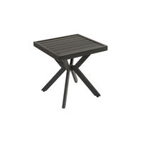 GARTEN BEISTELLTISCH Aluminium Dunkelbraun - Dunkelbraun, Metall (45/45/47cm) - ComfortXL