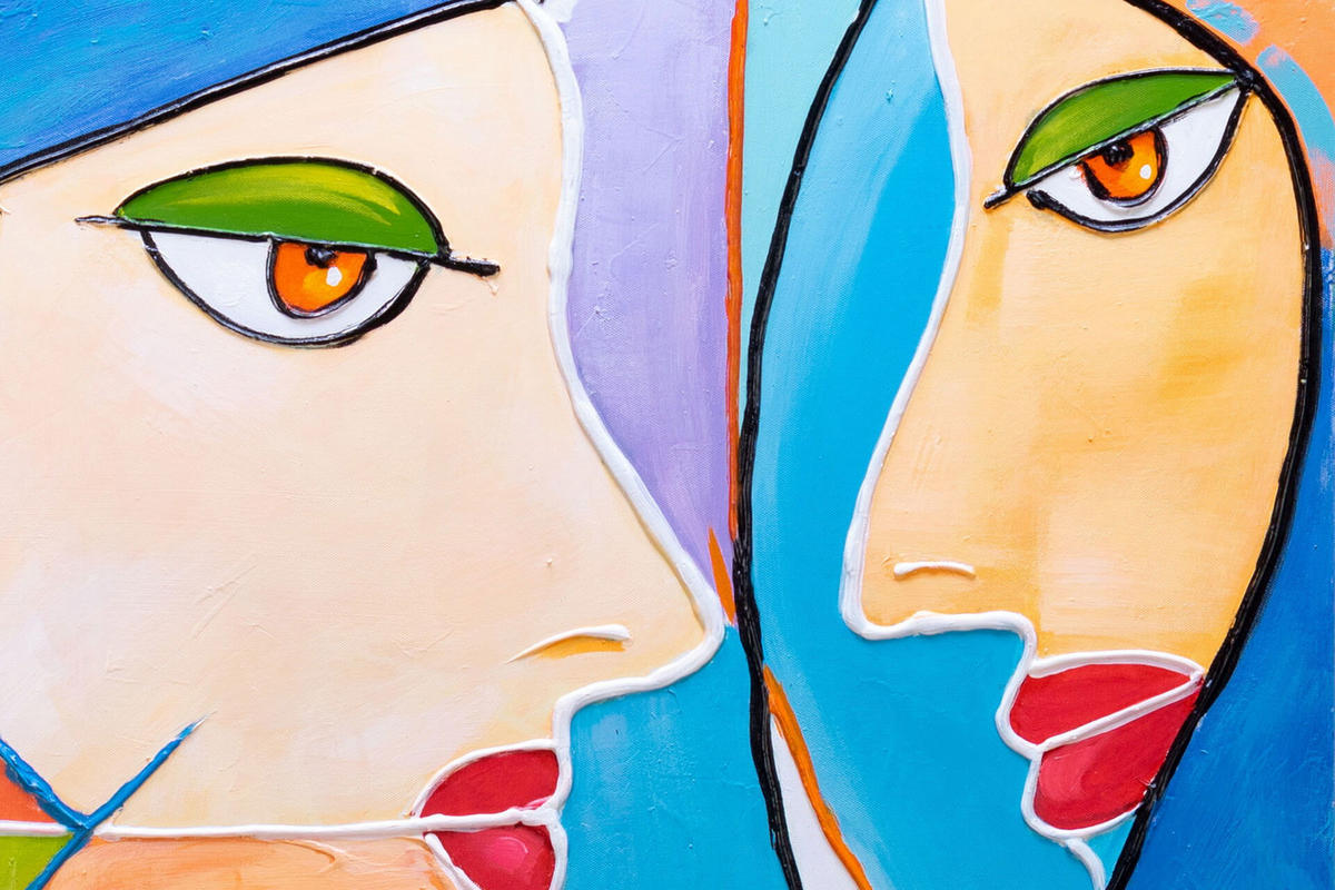 ACRYLBILD HANDGEMALT 87/87 cm - Multicolor, Holz/Textil (87/87cm) - KUNSTLOFT