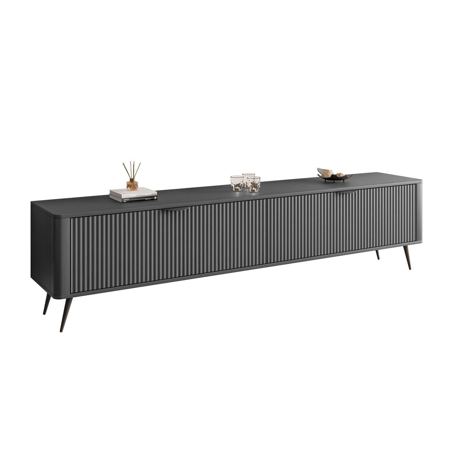 Lookway Tv-Schrank Schwarz 200x51x38 cm