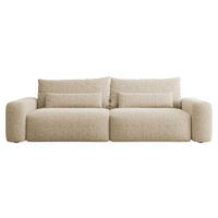 POHOVKA Carnos Béžová 3-místná - černá/béžová, textil/plast (257/82/105cm) - Selsey