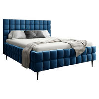 POLSTERBETT Ardea Leg - Blau/Schwarz, Holz/Textil (180/200cm) - MIRJAN24