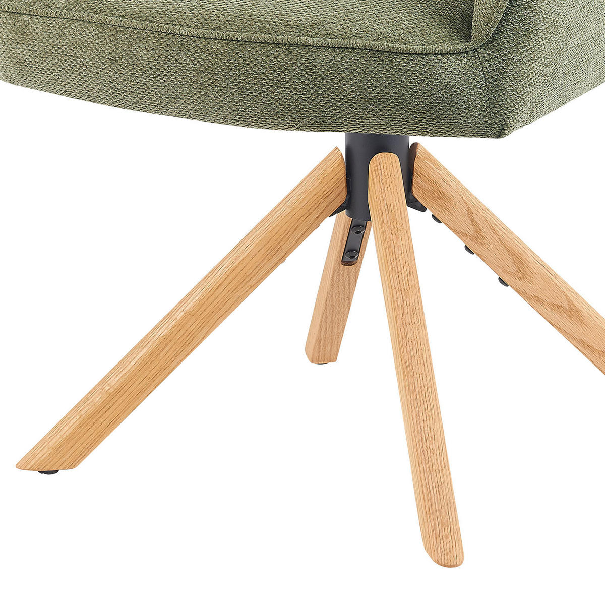 DREHSTUHL Mika-Lara - Honigeiche/Grün, Eichenholz/Holz (60/87/65cm) - DUBI Möbel