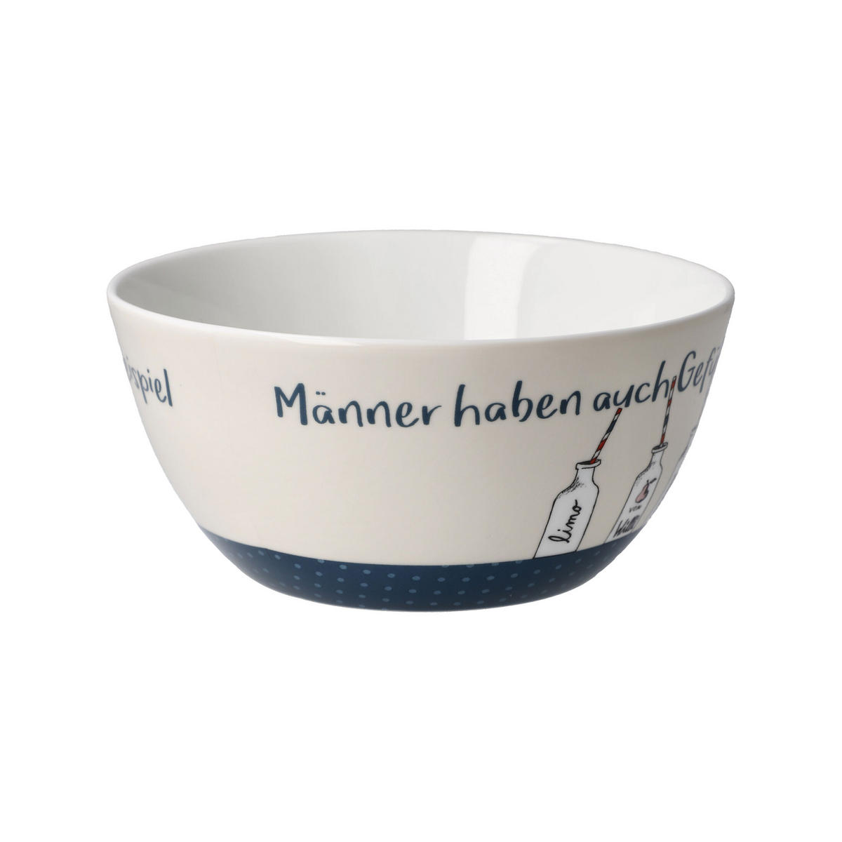 KÜNSTLERSCHALE Barbara Freundlieb - Männer haben auch Gefühle, Fine Bone China, Bunt, 15 cm - Multicolor, Keramik (7cm) - Goebel