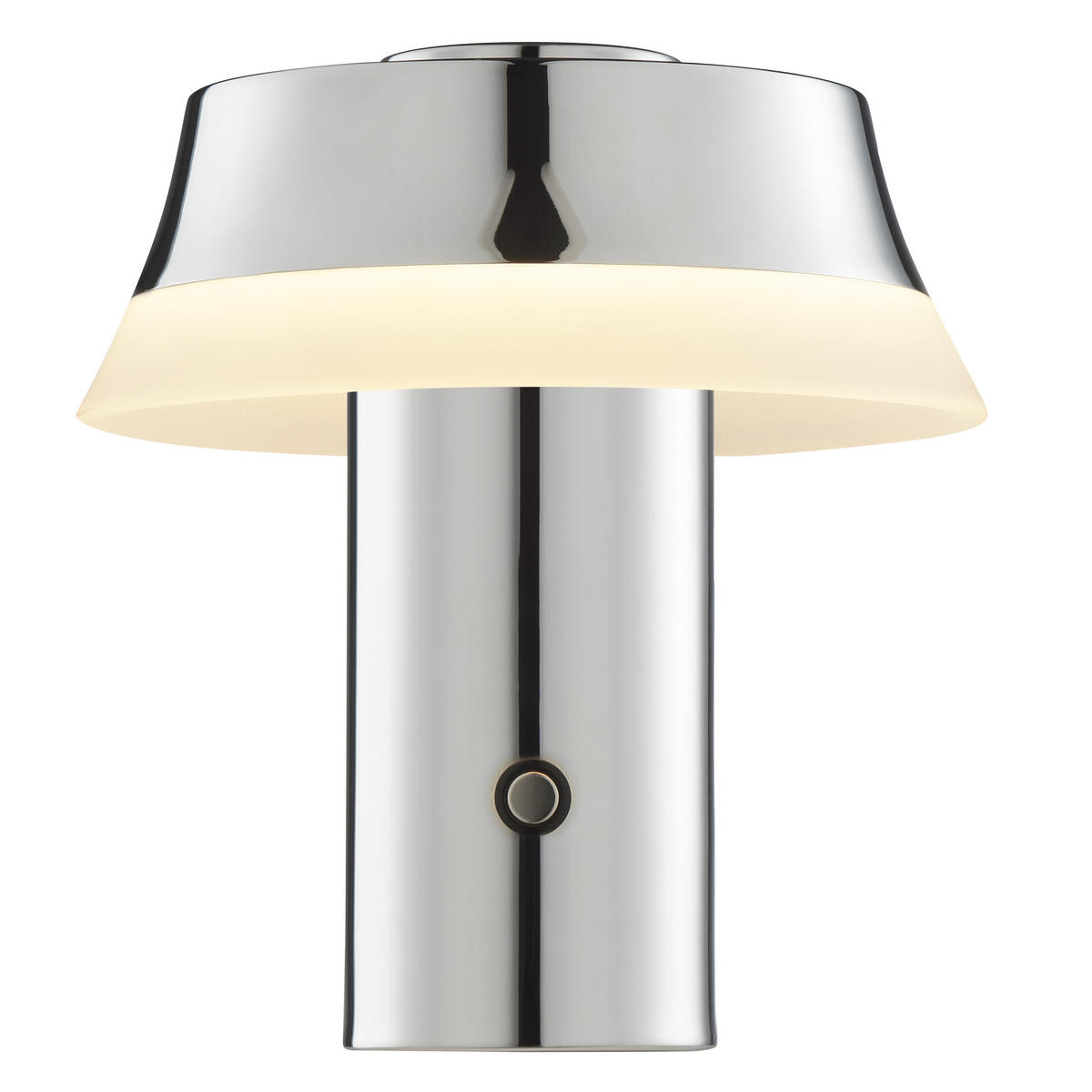 TISCHLEUCHTE Kinich Chromfarben/Weiß 15/15/16,5 cm - Multicolor, Metall (15/15/16.5cm) - Brilliant