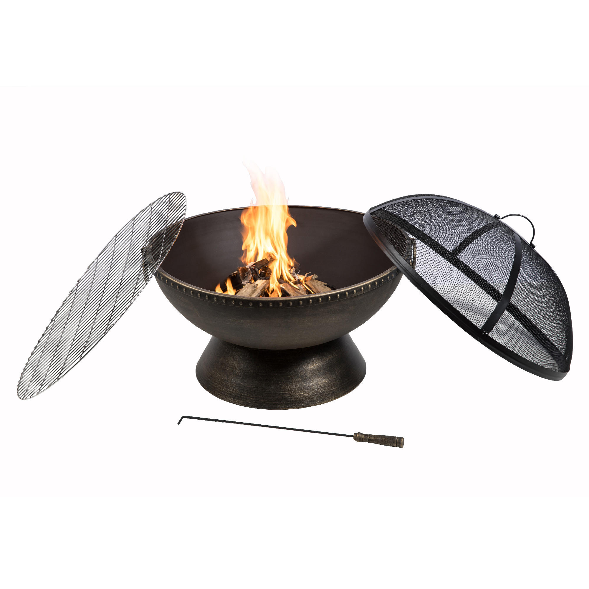 FEUERSTELLE kupferfarben - Bronzefarben, Metall (76/70/70cm) - Teamson Home