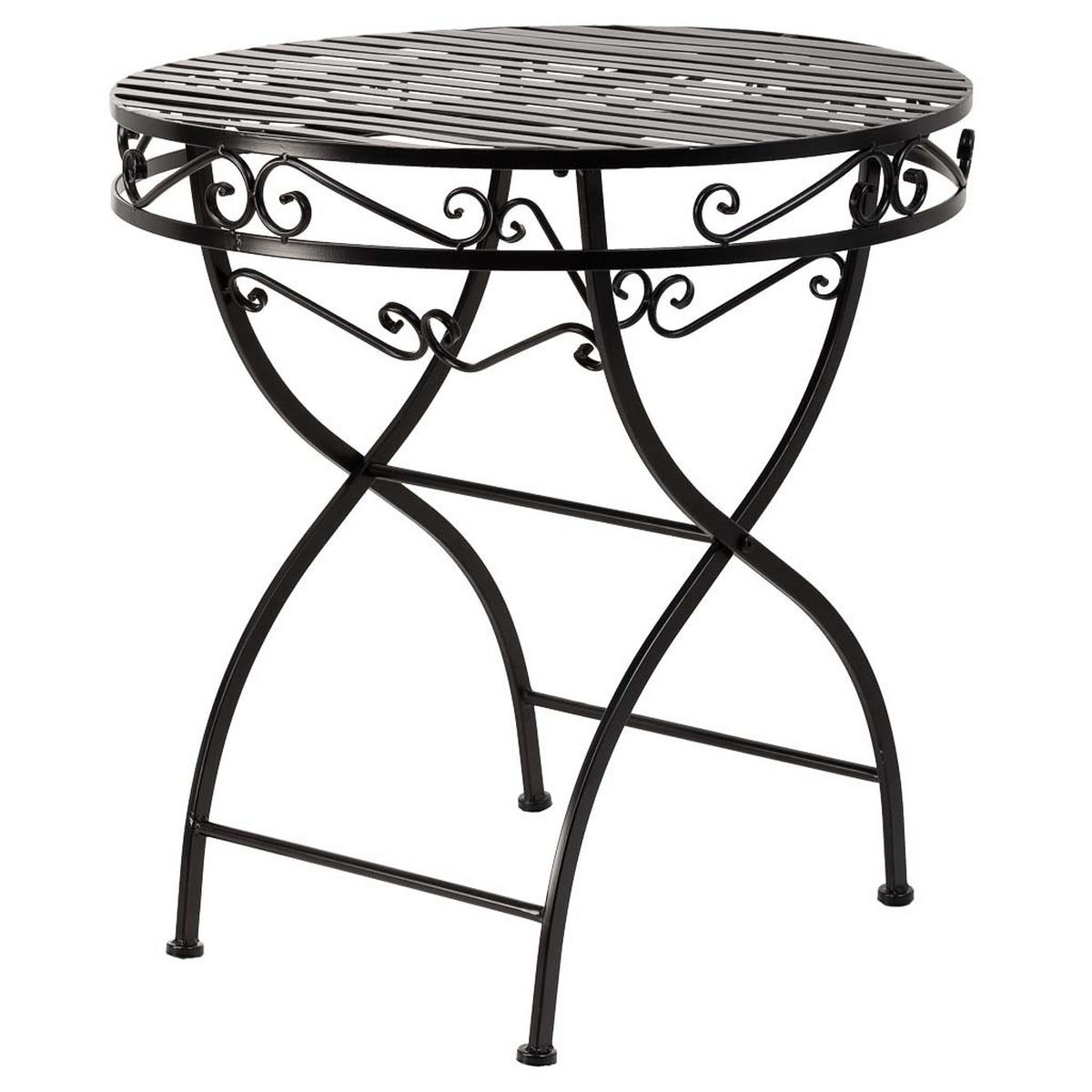TISCH 3-tlg aus schmiedeeisen - Schwarz, Metall - Wanderlust