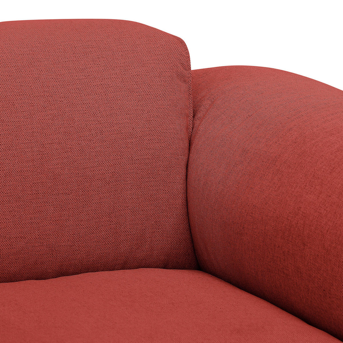 ECKSOFA mit Rundecke - Rot/Schwarz, Kunststoff/Textil (325/260cm) - home24