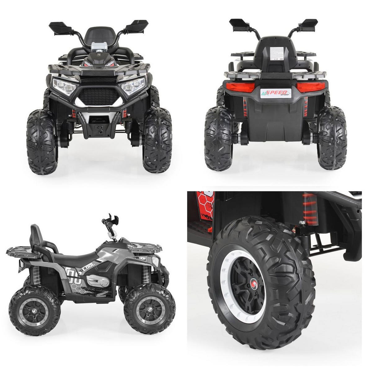 ELEKTROFAHRZEUG Buggy Cool NEL-007 weiß EVA-Reifen, Scheinwerfer, Musikfunktion - Weiß, Kunststoff (117/68/75cm) - Moni