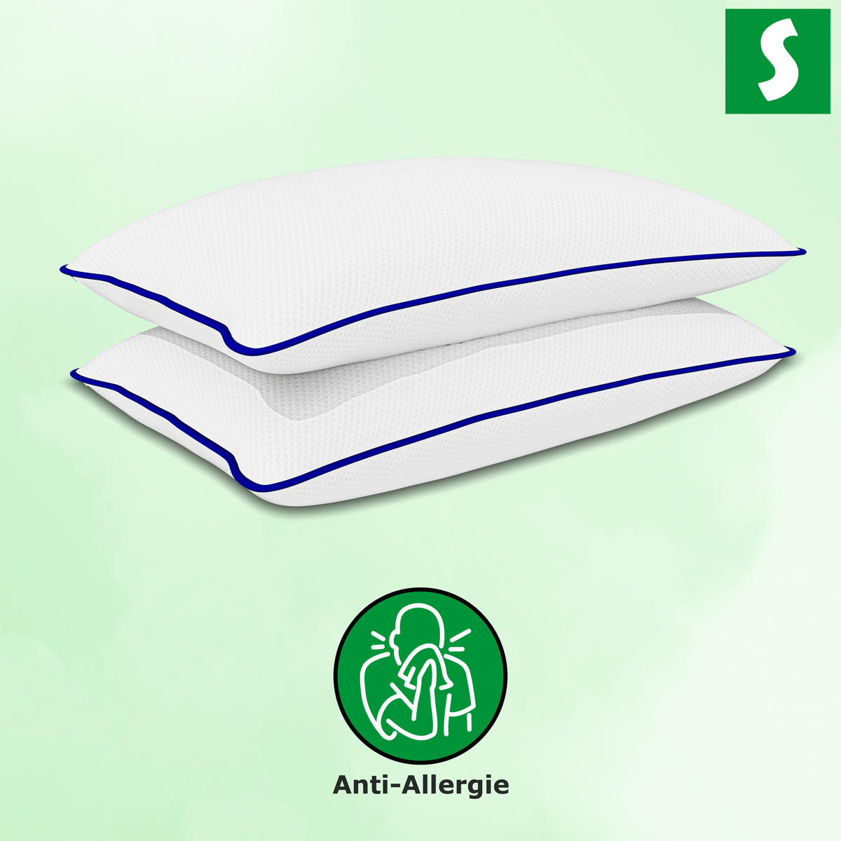 NACKENISSEN Memory Foam Kissen 40x80 - Weiß, Textil (40/80cm) - Schlaftroll