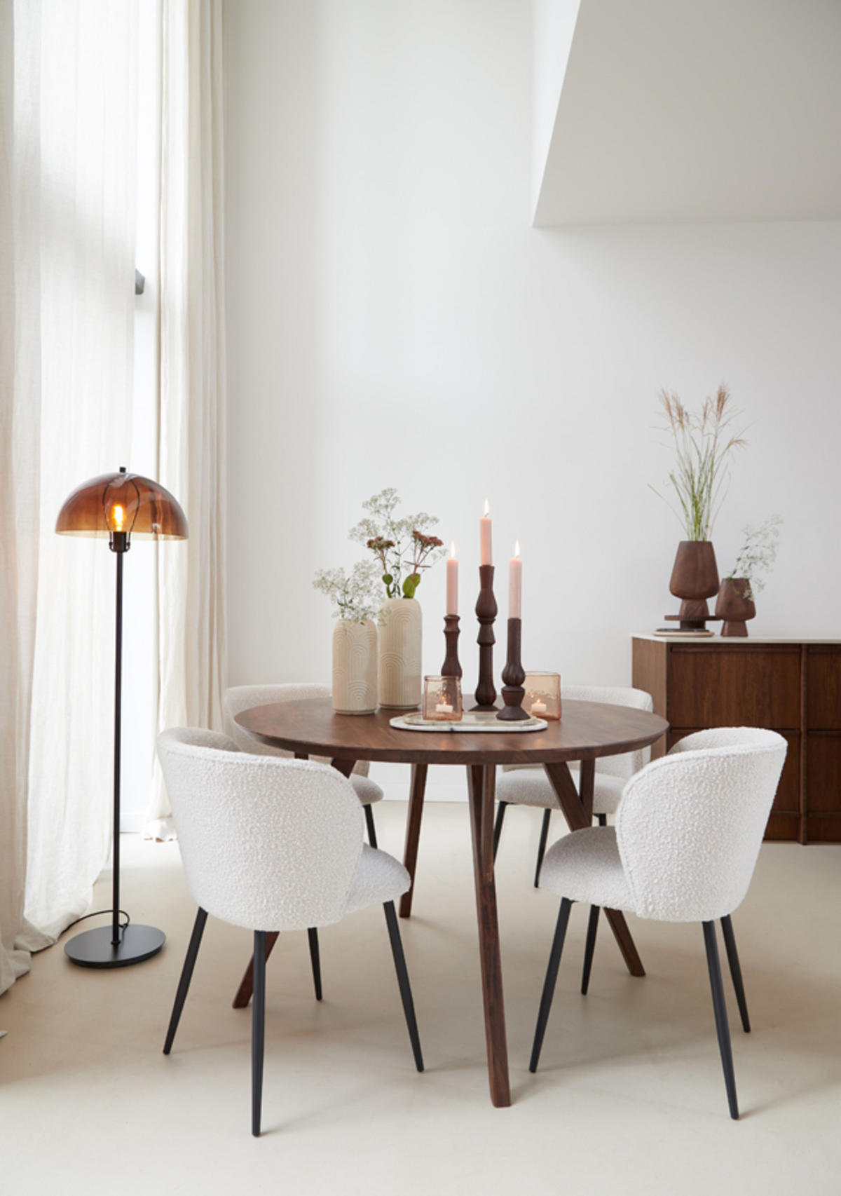 ESSTISCH Quenza Braun Ø120/76 cm - Braun, Holz (120/120/76cm) - Light & Living