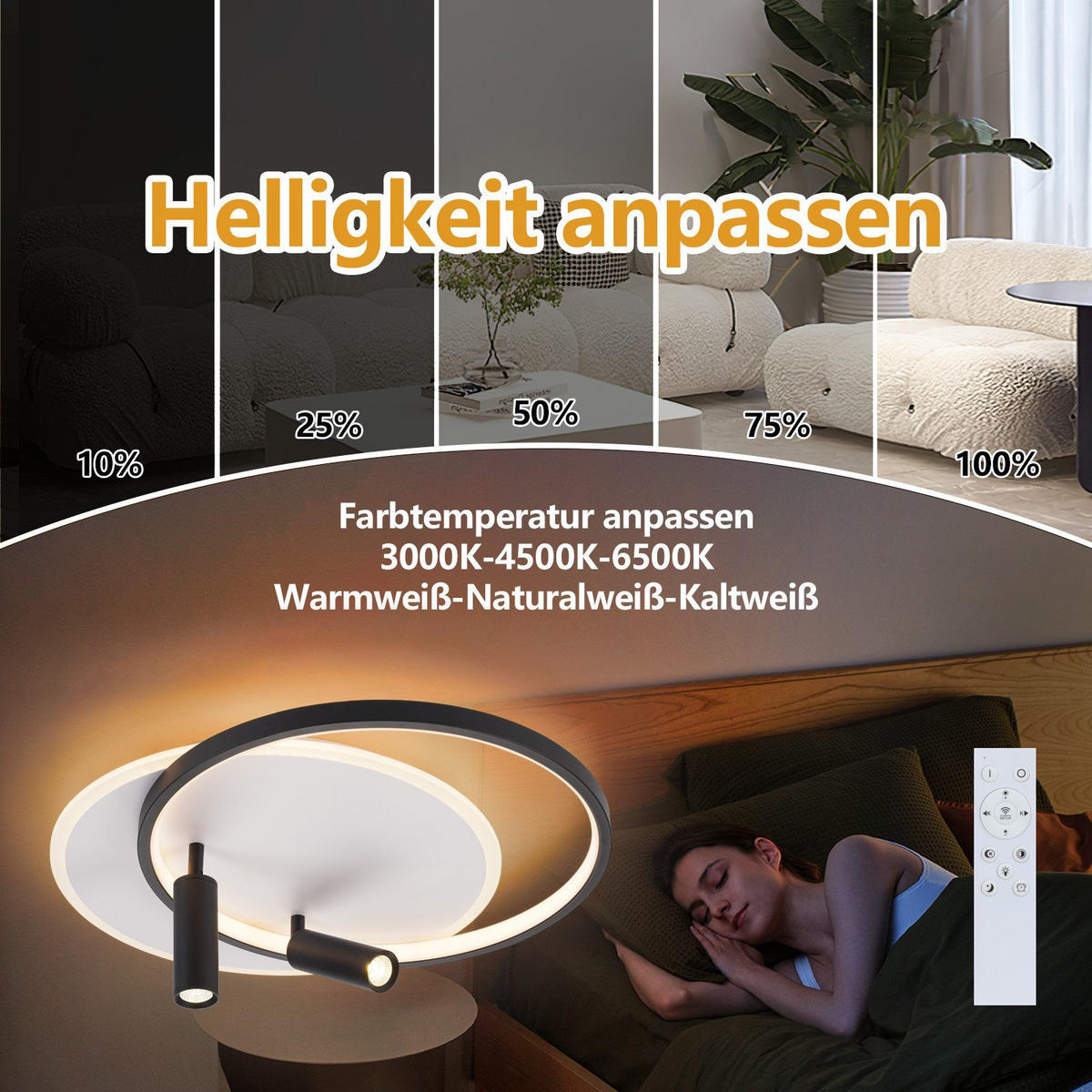 LED-DECKENLEUCHTE Macdougall 42/50/13cm - Weiß, Metall (50/42/13cm) - Nettlife
