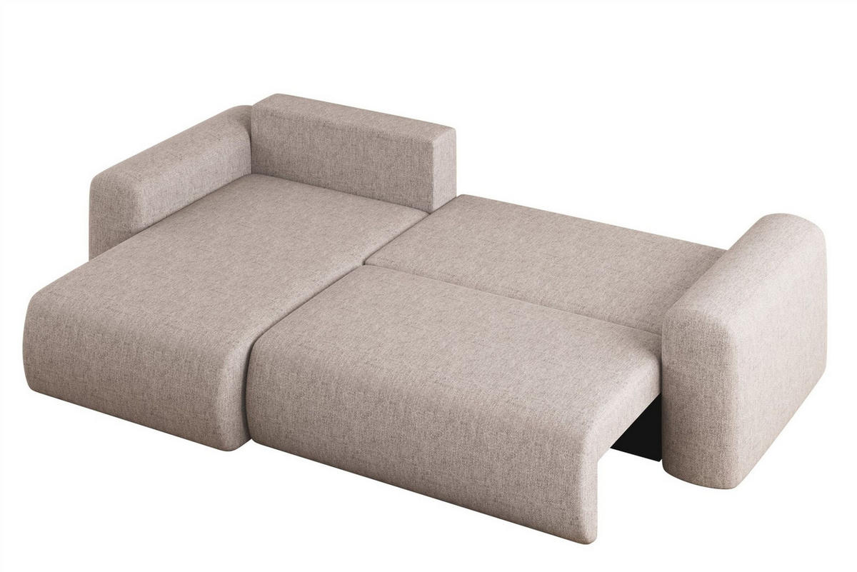 ECKSOFA Flora In Verita - Champagner, Holzwerkstoff/Textil (145/272cm) - Fun Möbel