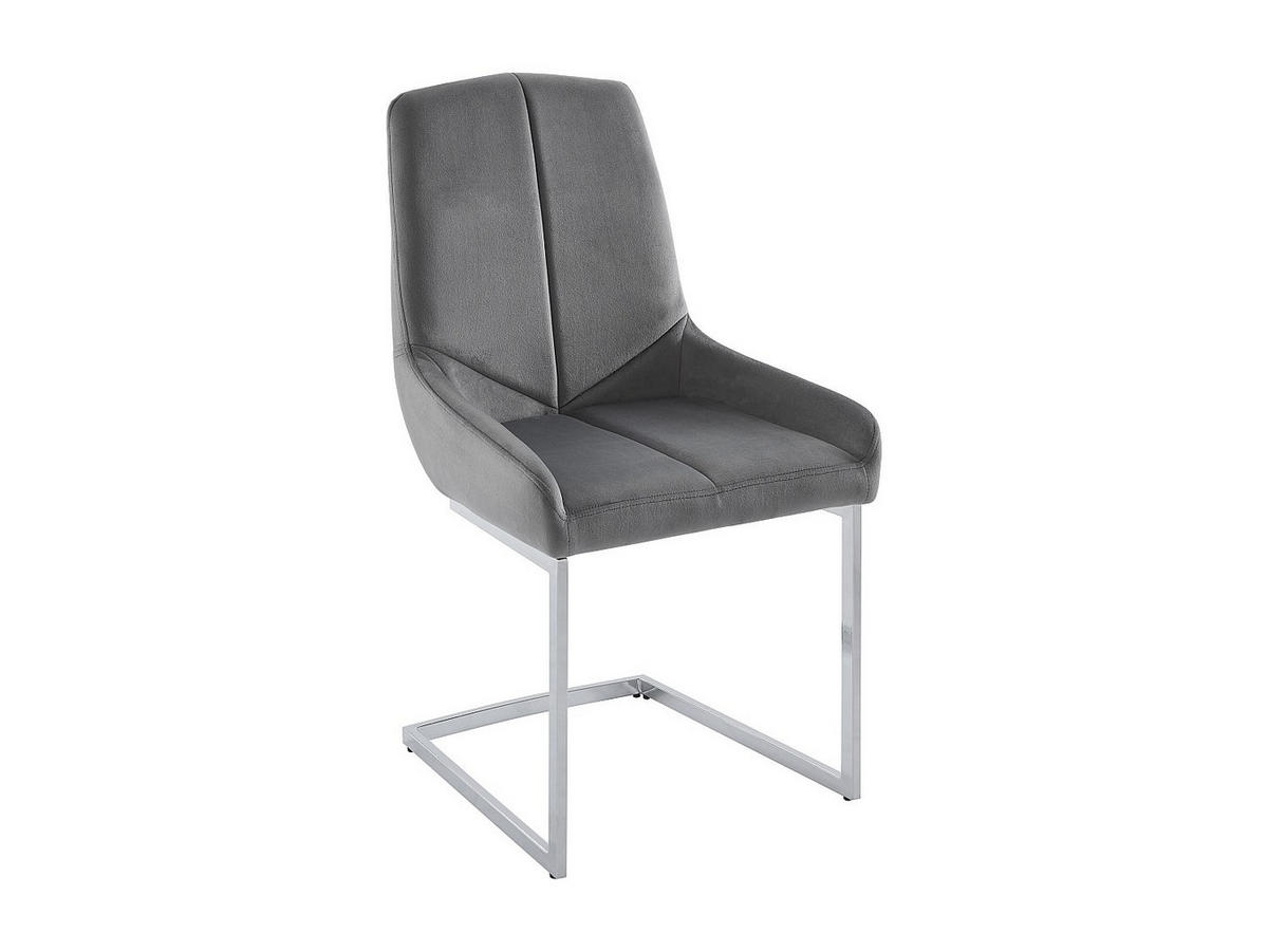 SET aus feststehendem Tisch und Stuhl - 6 -Sitzer - Sicherheitsglas - transparent, naturfarben hell - MELODIE - Transparent, Glas (180/75/90cm) - Vente-Unique