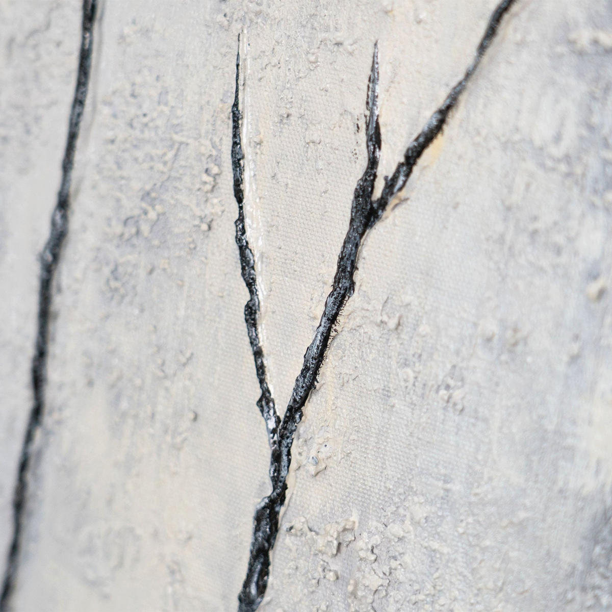 GEMÄLDE Atem des Winters Schattenfugenrahmen Schwarz 120x80 cm - Schwarz, Holz (120/80cm) - YS-art gallery