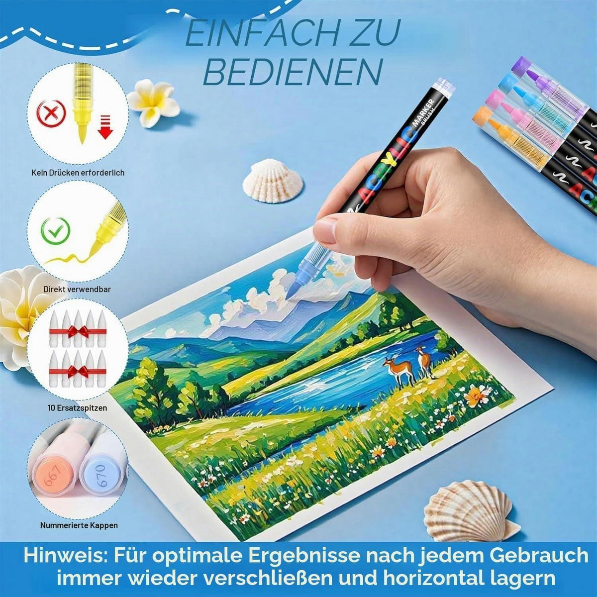 ACRYLSTIFTE Set 288 Farben - Multicolor, Kunststoff (14.7/16.7/33cm)