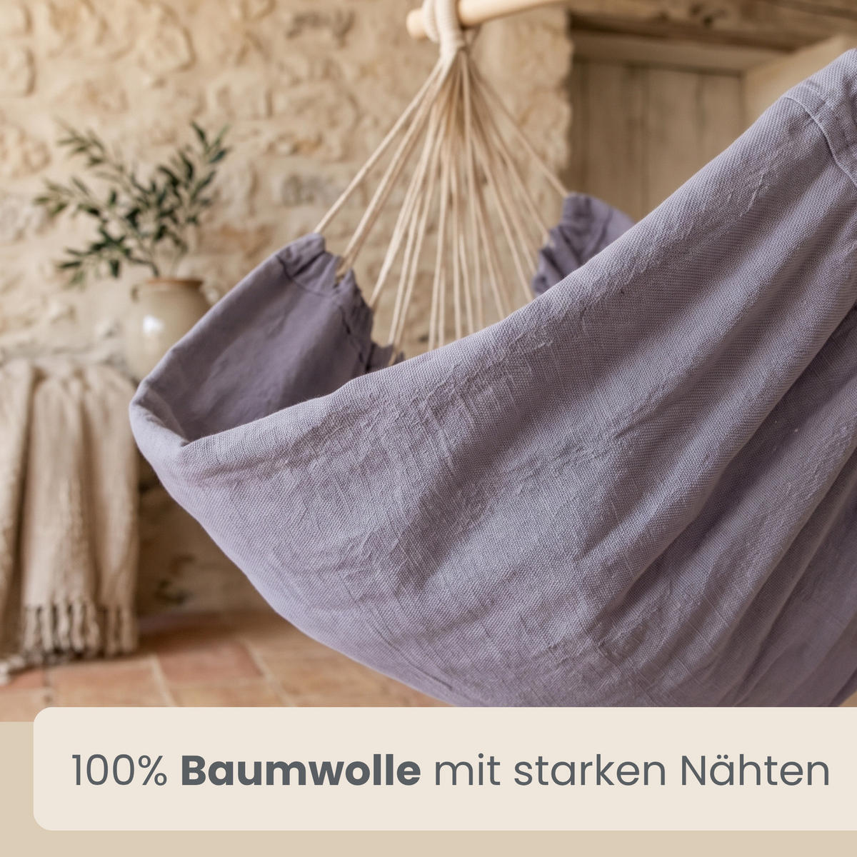 XL HÄNGESTUHL mit Gestell 210/140 cm , Grau/Schwarz - Schwarz, Metall (140/210/160cm) - Amanka