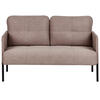 2-SITZER-SOFA hellbraun Lahti - Schwarz/Braun, Textil (124/70/70cm) - Beliani