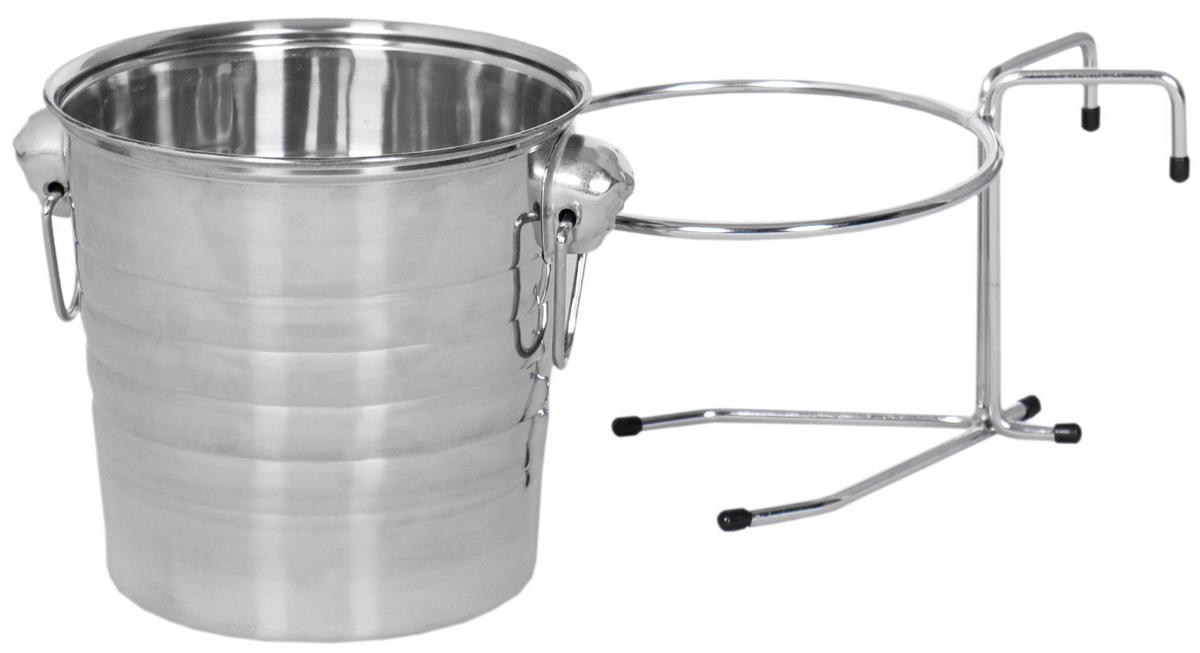 CHAMPAGNERKÜHLER für Strandkörbe - Silberfarben, Metall (23/21cm) - bene living