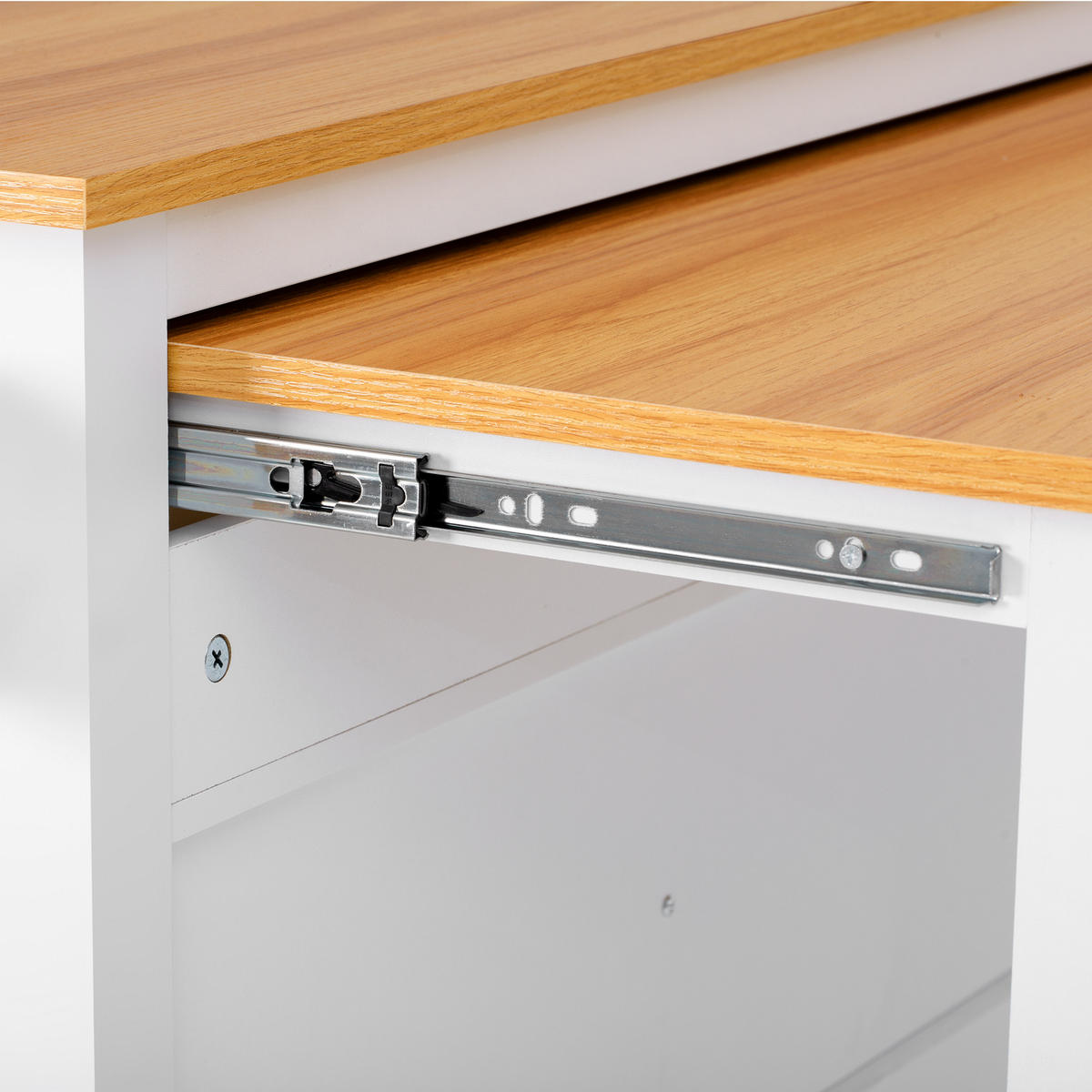 KÜCHENINSEL DE-41118 120/40-75/92 cm mit Weiß - Weiß, Holzwerkstoff (120/92/40cm) - ComfortXL