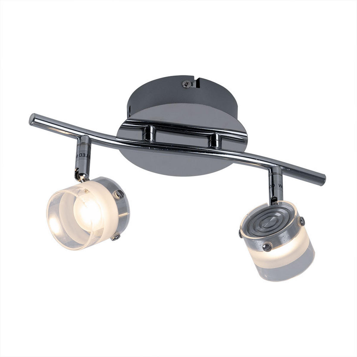 LED DECKENLEUCHTE Ester Chrom Silber - Silberfarben, Glas (29/12/15cm) - Esto